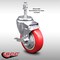Service Caster 4 Inch SS Red Polyurethane Swivel 10mm Threaded Stem Caster with Brake SCC SCC-SSTS20S414-PPUB-RED-TLB-M1015 - alternate 1
